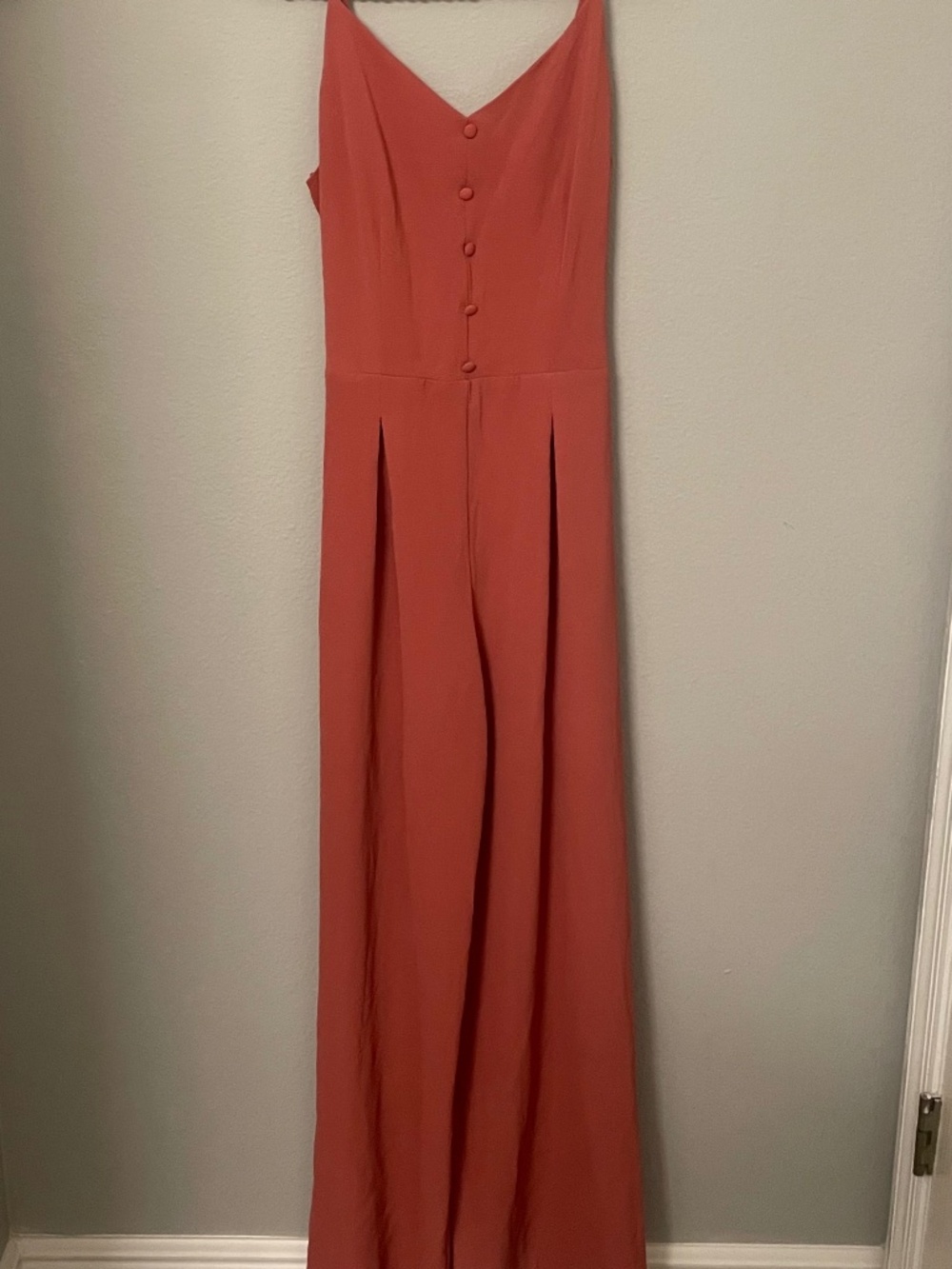 Rust Wide-Leg Jumpsuit